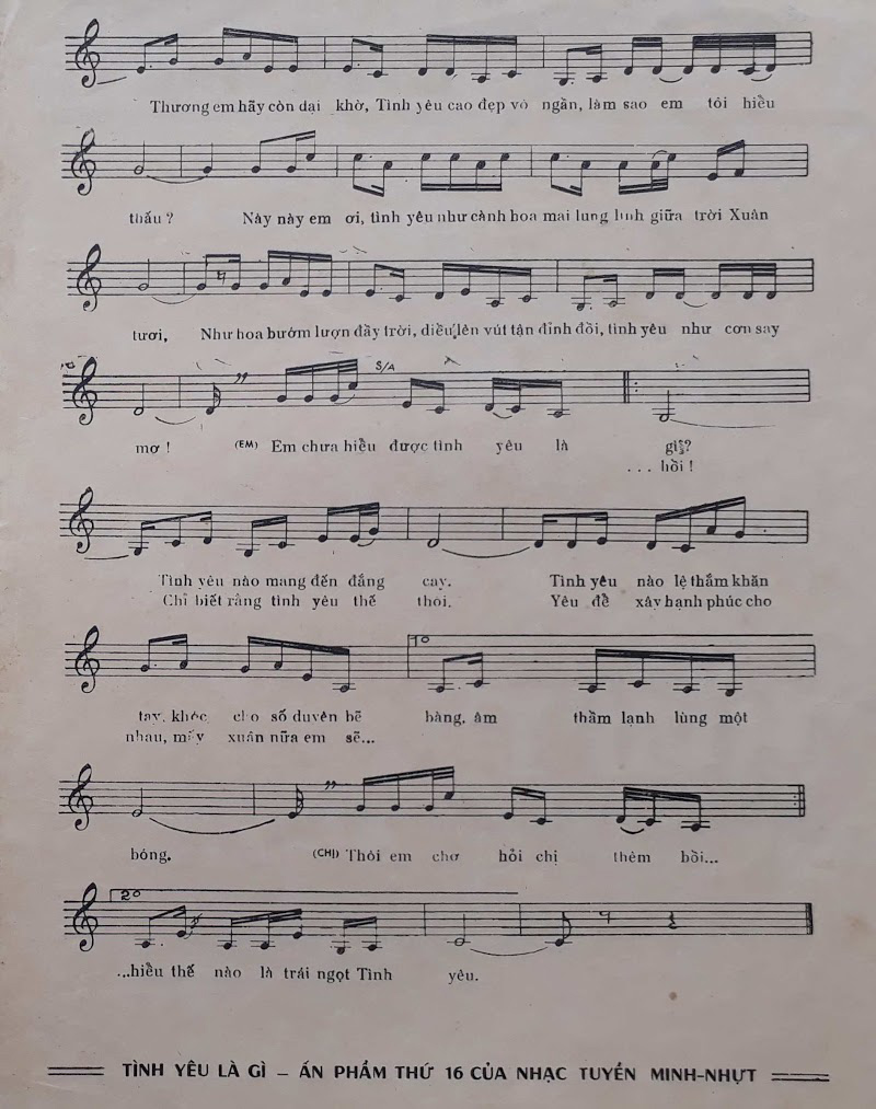 Sheet nhạc Tình yêu là gì - Trang 3