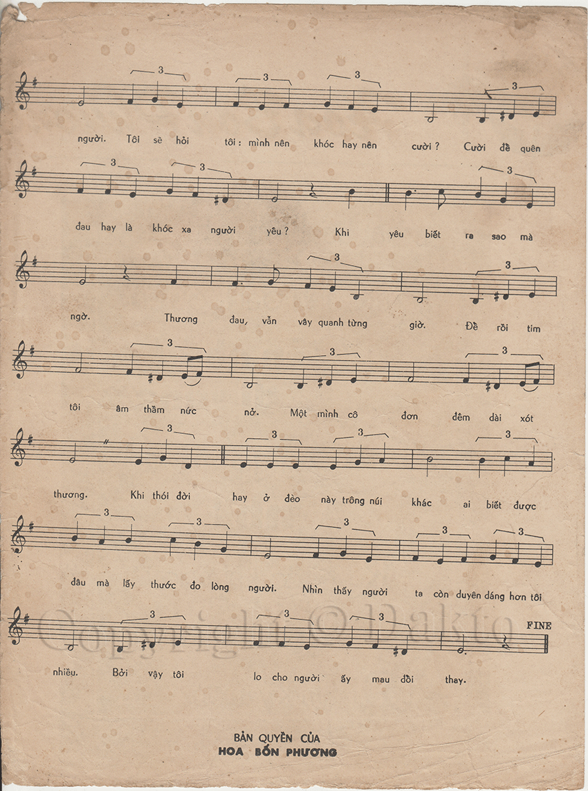Sheet nhạc Tôi bước vào yêu - Trang 3