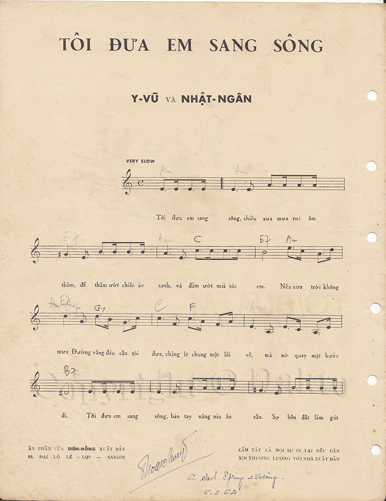 Sheet nhạc Tôi đưa em sang sông - Trang 2