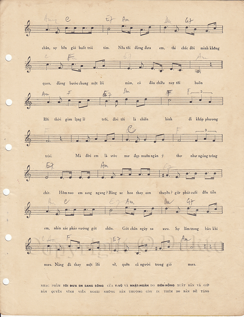 Sheet nhạc Tôi đưa em sang sông - Trang 3