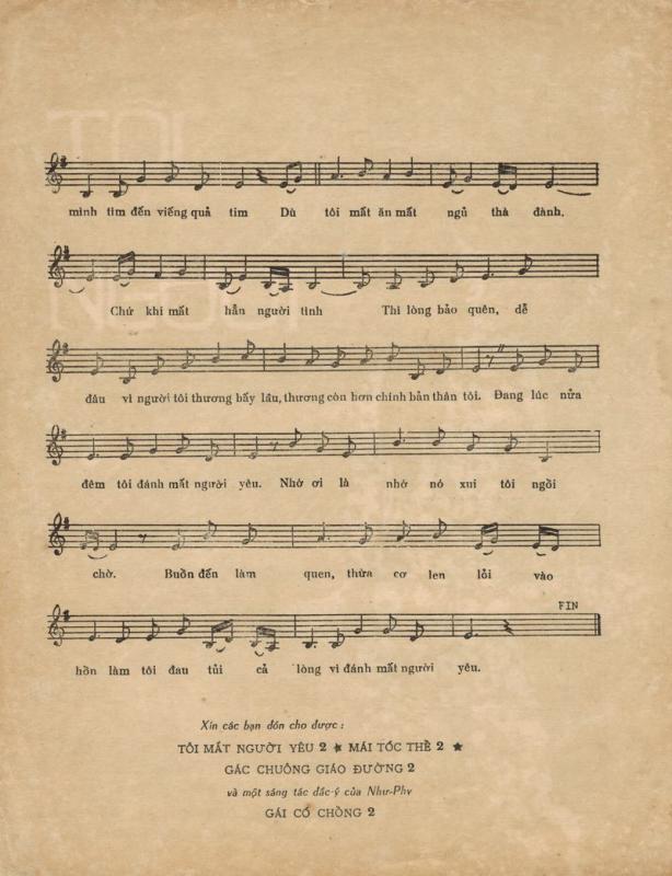 Sheet nhạc Tôi mất người yêu 1 - Trang 3