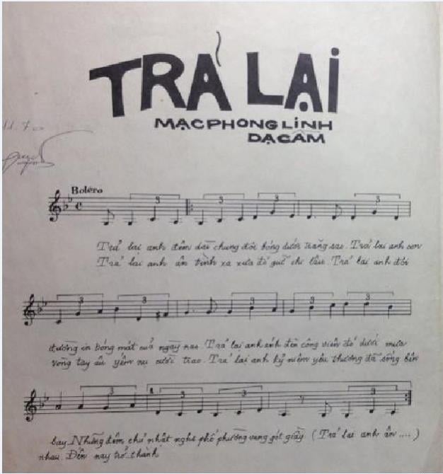 Sheet nhạc Trả lại - Trang 2