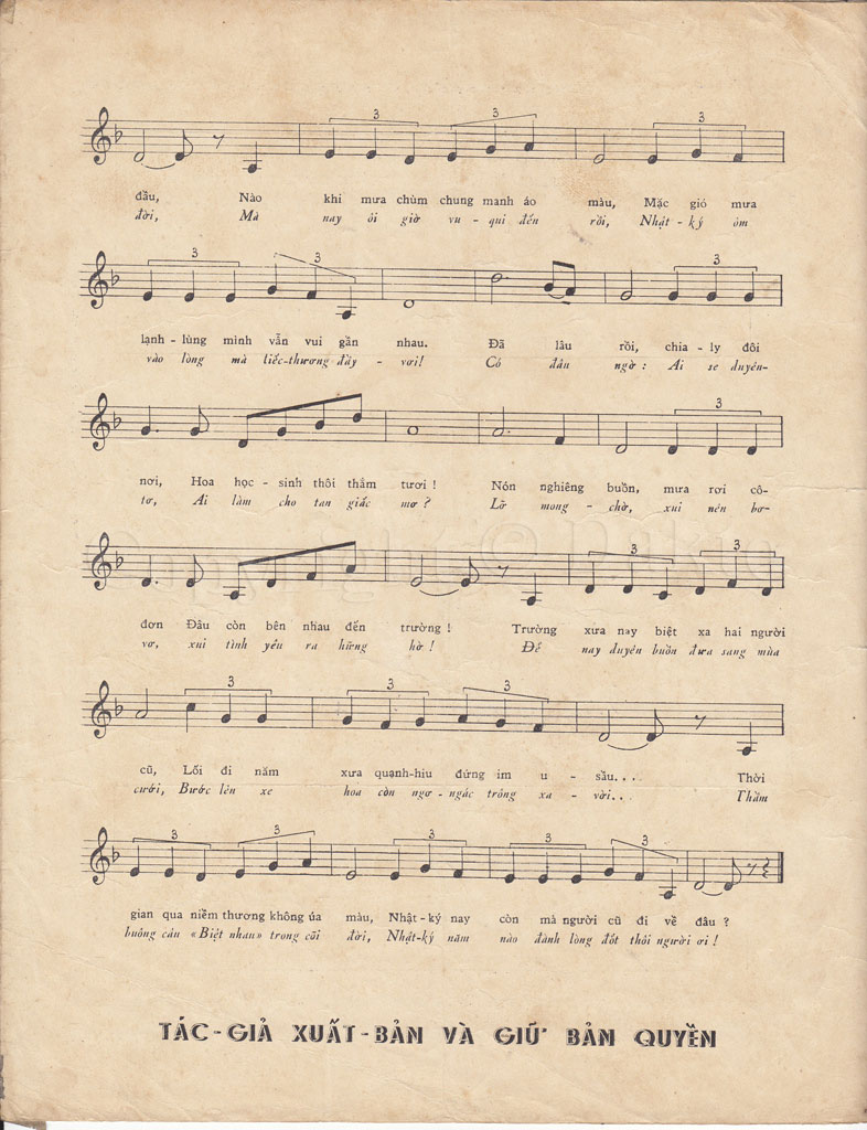 Sheet nhạc Trang nhật ký - Trang 3