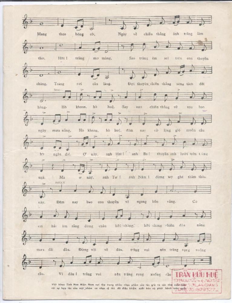 Sheet nhạc Trăng rụng xuống cầu - Trang 3