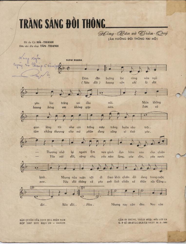 Sheet nhạc Trăng sáng đồi thông - Trang 2