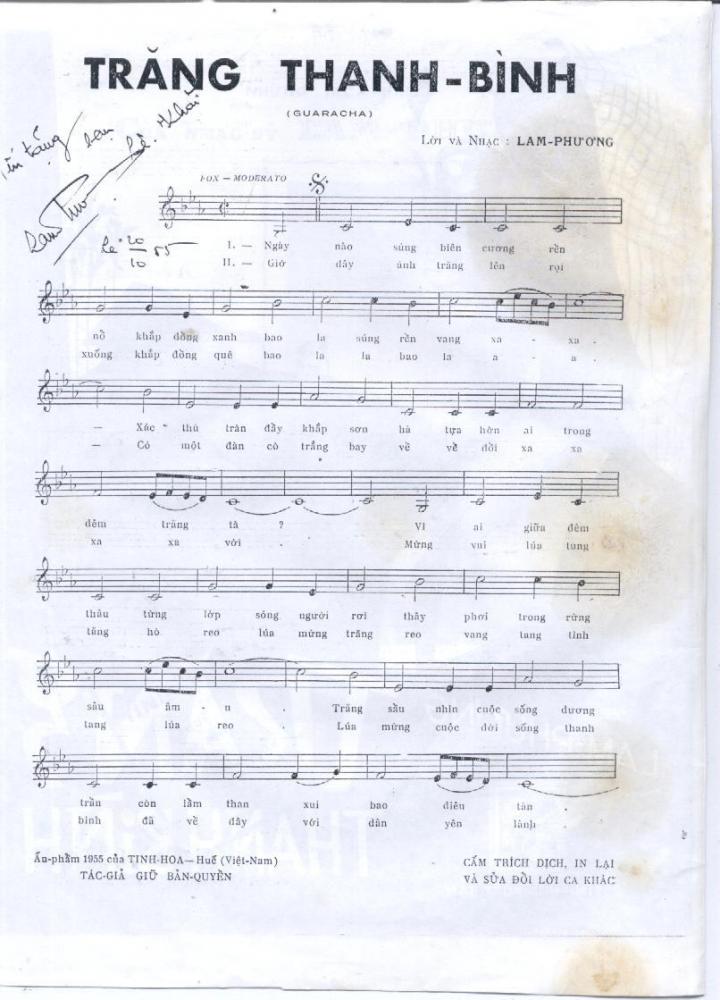 Sheet nhạc Trăng thanh bình - Trang 2