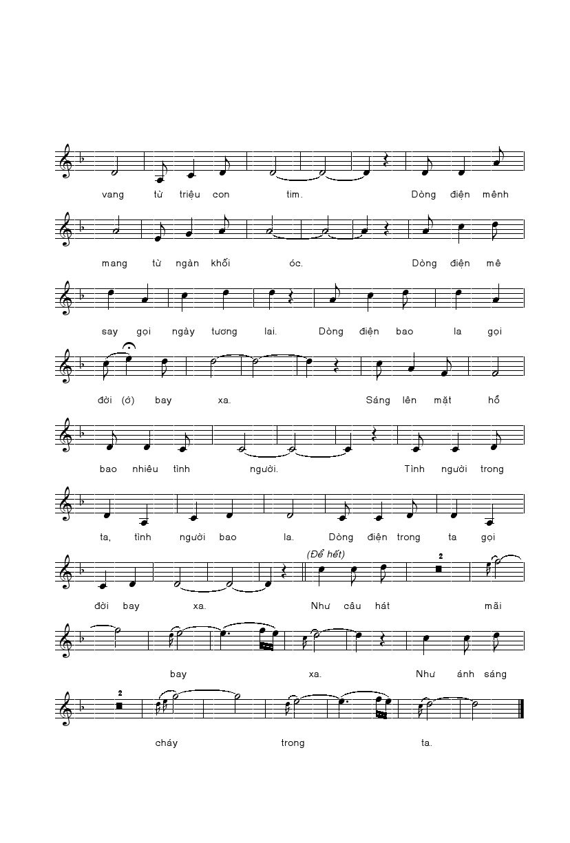 Sheet nhạc Trị An âm vang mùa xuân - Trang 2