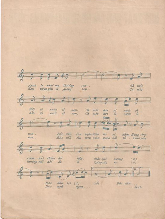 Sheet nhạc Trông cây lại nhớ đến Người - Trang 3