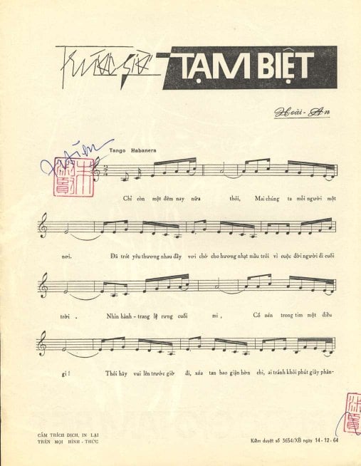 Sheet nhạc Trước giờ tạm biệt - Trang 2