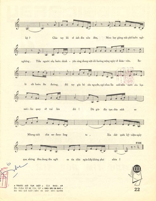 Sheet nhạc Trước giờ tạm biệt - Trang 3