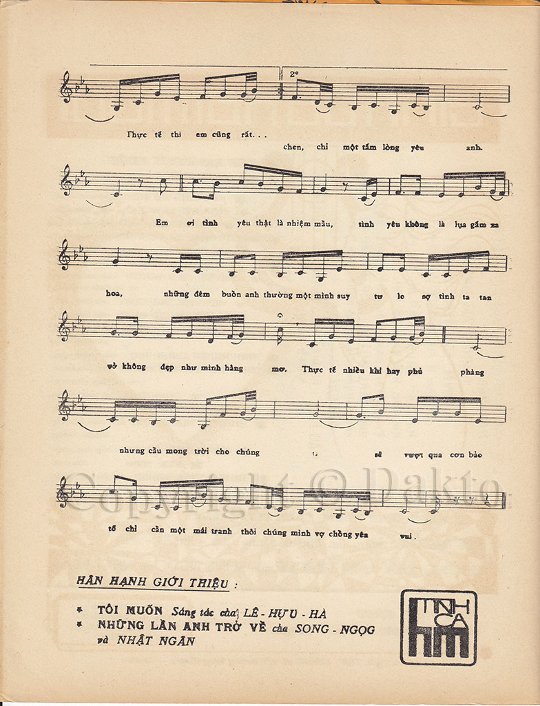 Sheet nhạc Chuyện tình nghèo - Trang 3