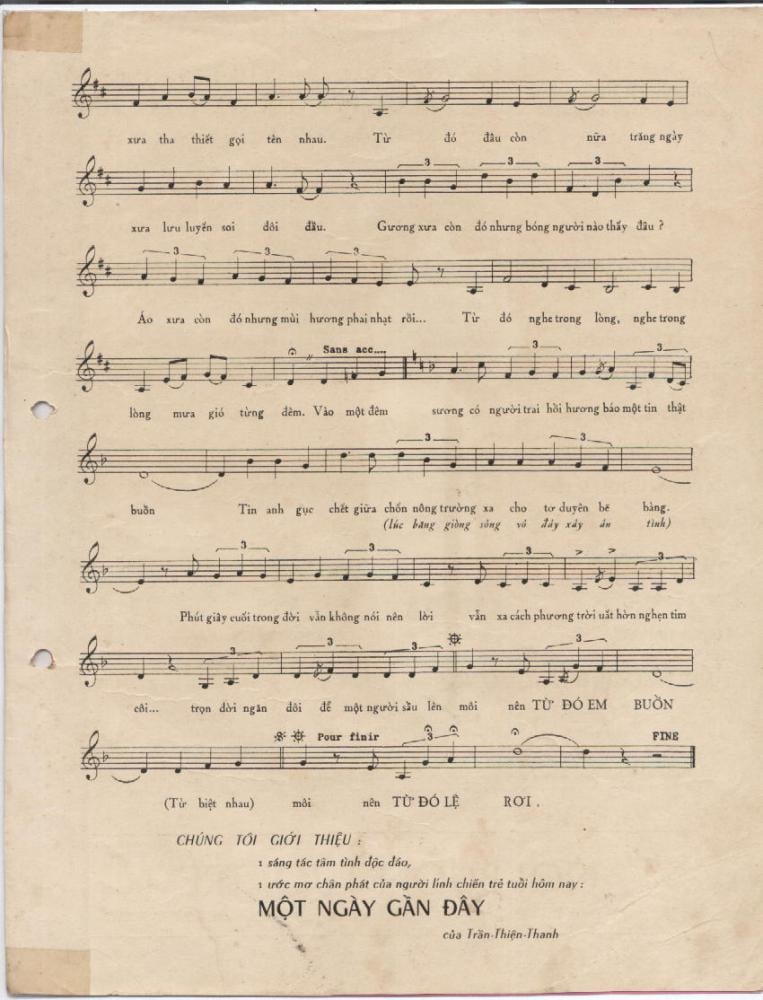 Sheet nhạc Từ đó em buồn - Trang 3