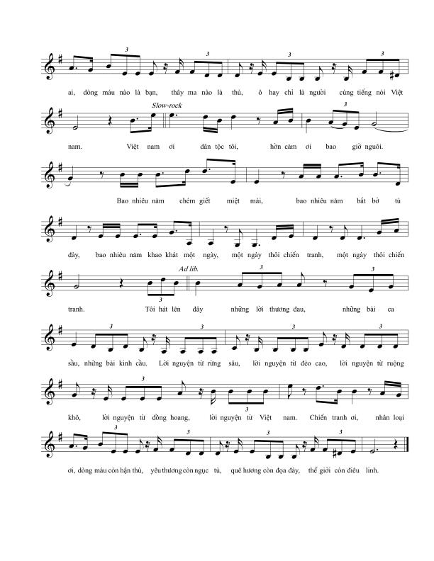 Sheet nhạc Từ lòng quê hương - Trang 2
