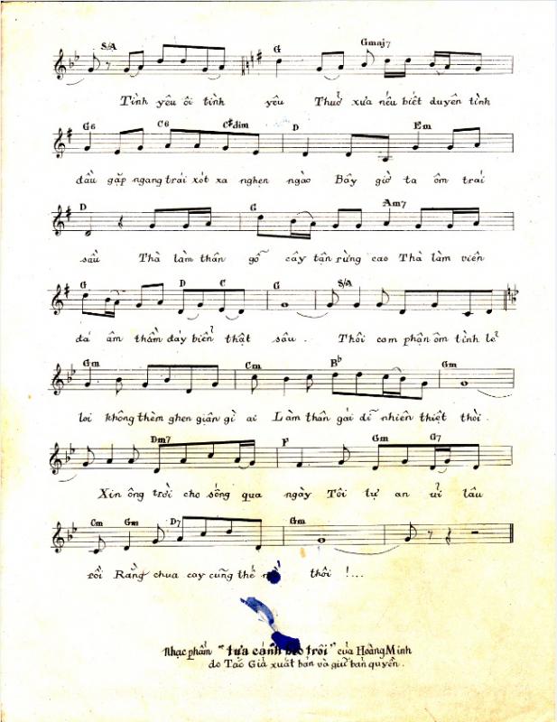 Sheet nhạc Tựa cánh bèo trôi - Trang 3