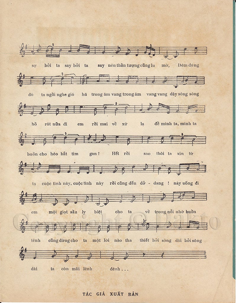 Sheet nhạc Túy ca - Trang 3