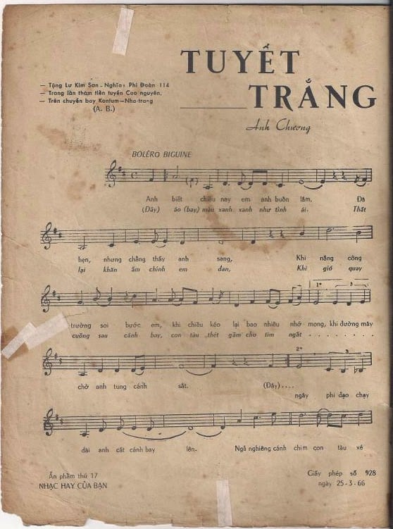 Sheet nhạc Tuyết trắng - Trang 2