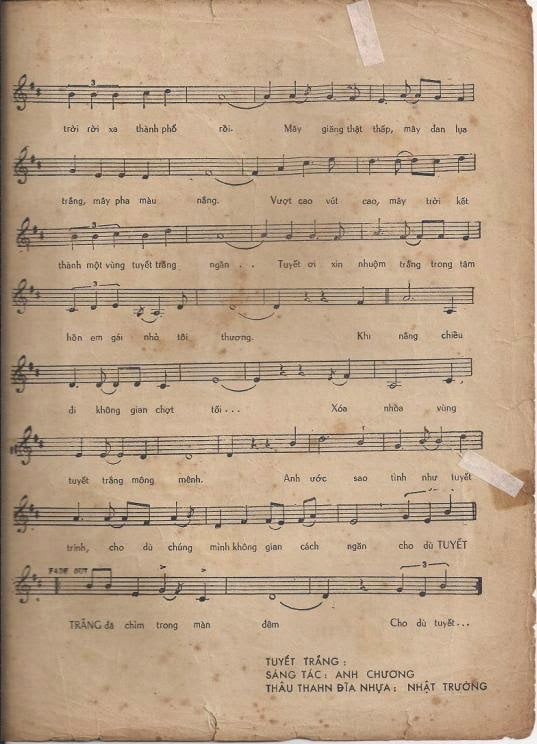 Sheet nhạc Tuyết trắng - Trang 3