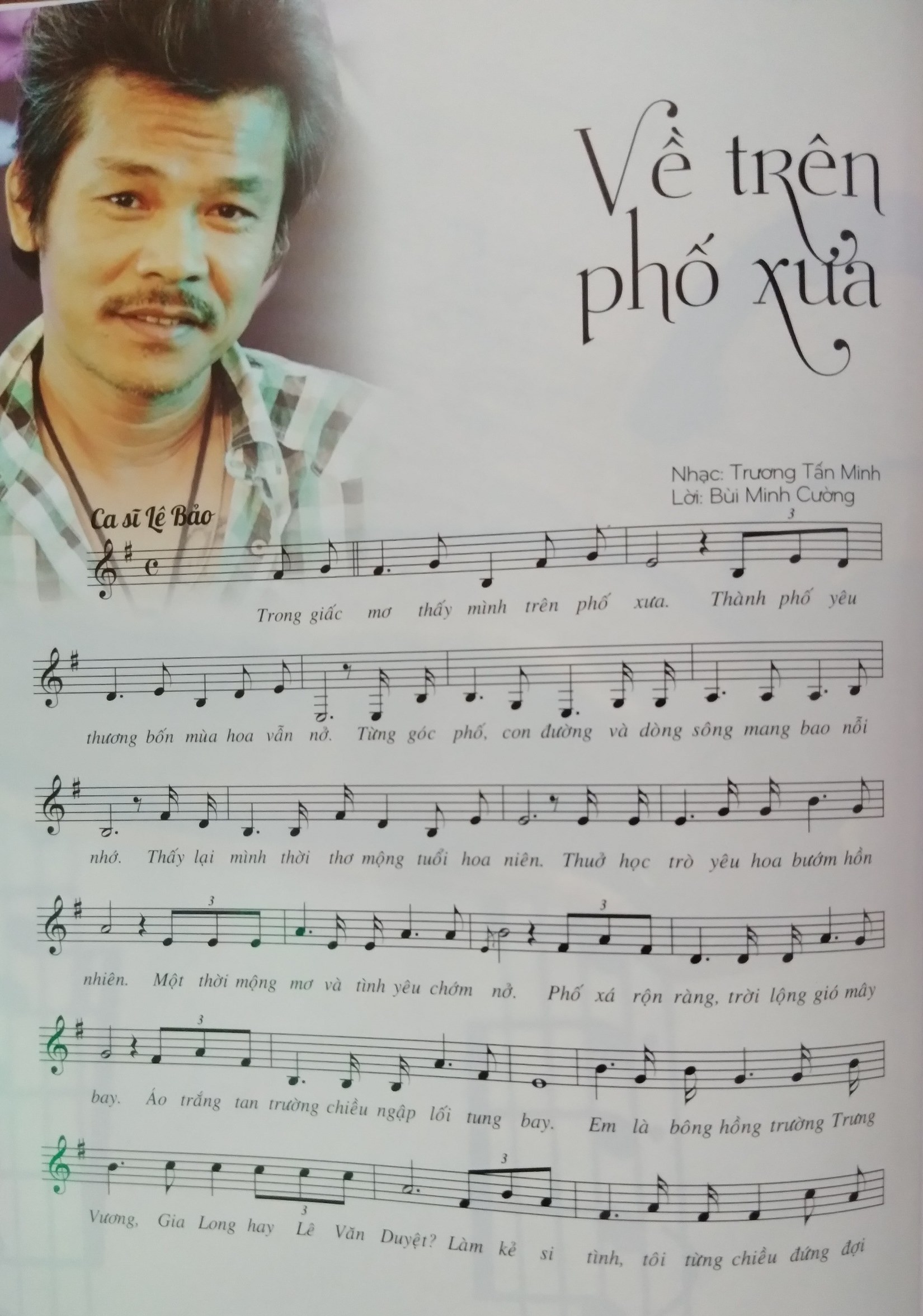 Sheet nhạc Về trên phố xưa - Trang 1