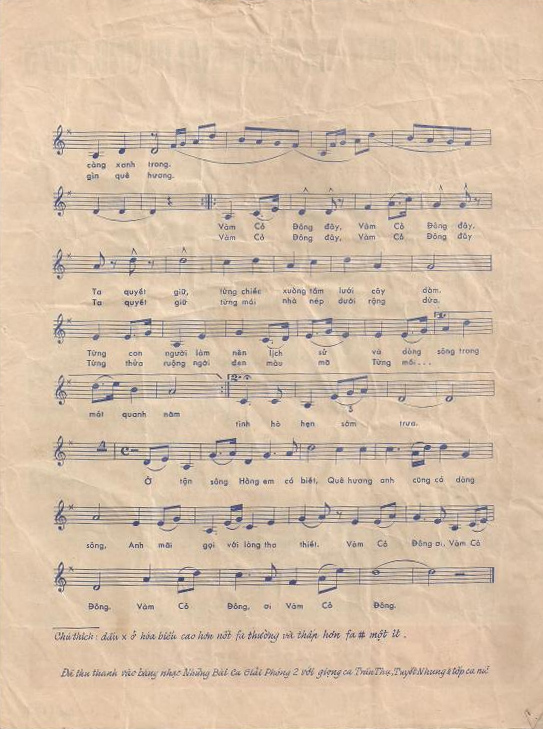 Sheet nhạc Vàm Cỏ Đông - Trang 5