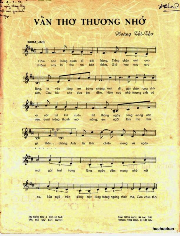 Sheet nhạc Vần thơ thương nhớ - Trang 2