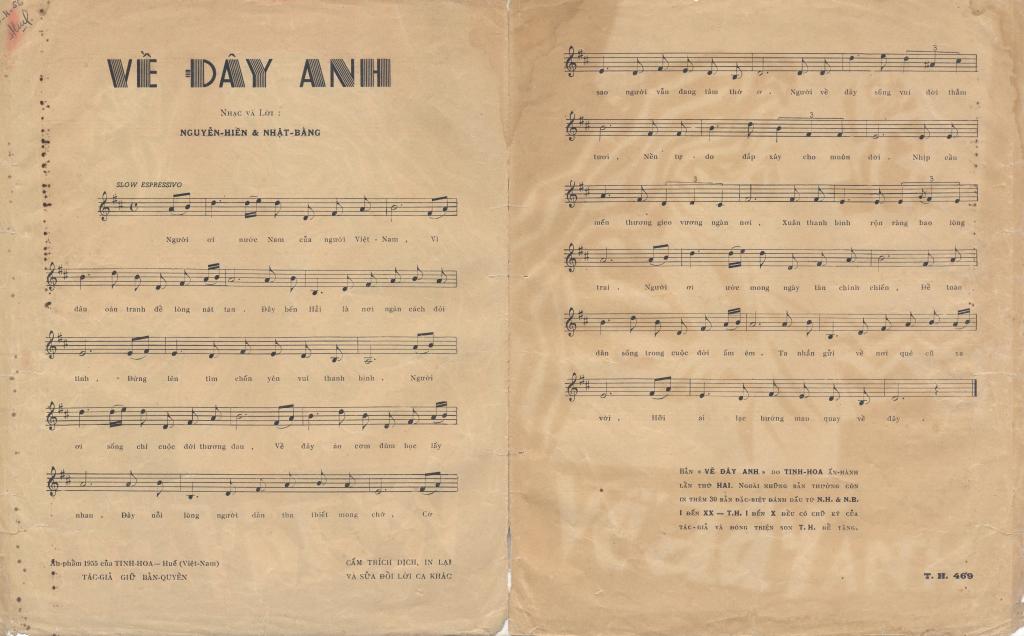 Sheet nhạc Về đây anh - Trang 2