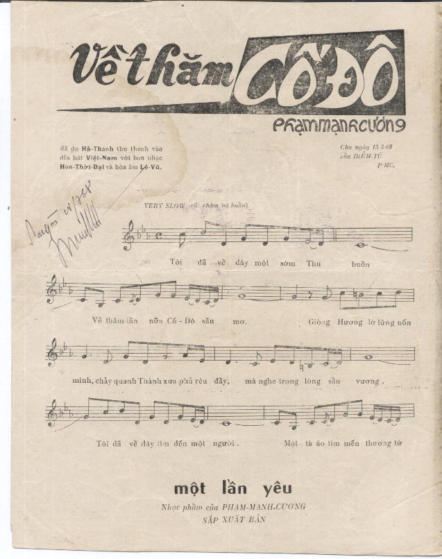 Sheet nhạc Về thăm cố đô - Trang 2