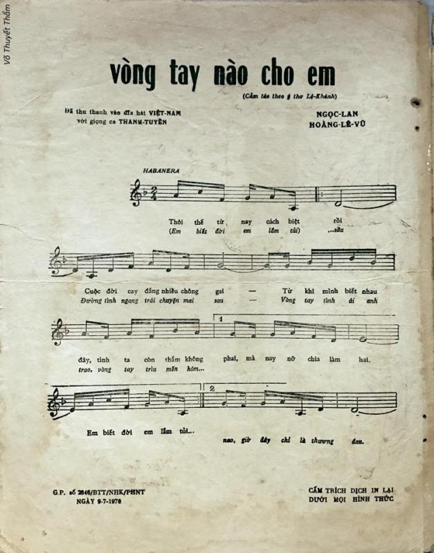 Sheet nhạc Vòng tay nào cho em - Trang 2