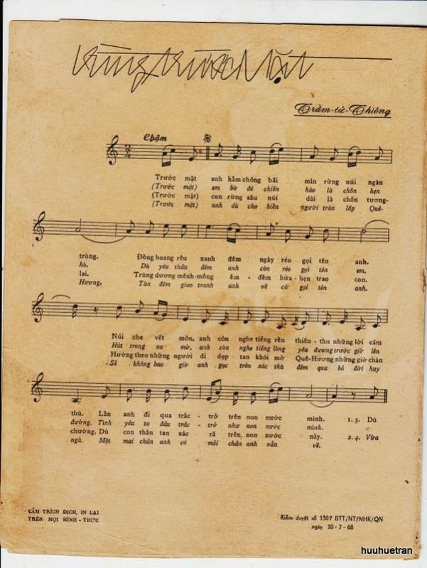 Sheet nhạc Vùng trước mặt - Trang 2