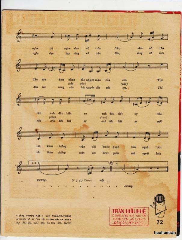 Sheet nhạc Vùng trước mặt - Trang 3