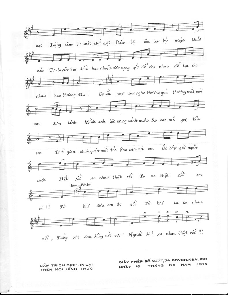 Sheet nhạc Tình khúc đoạn trường - Trang 3