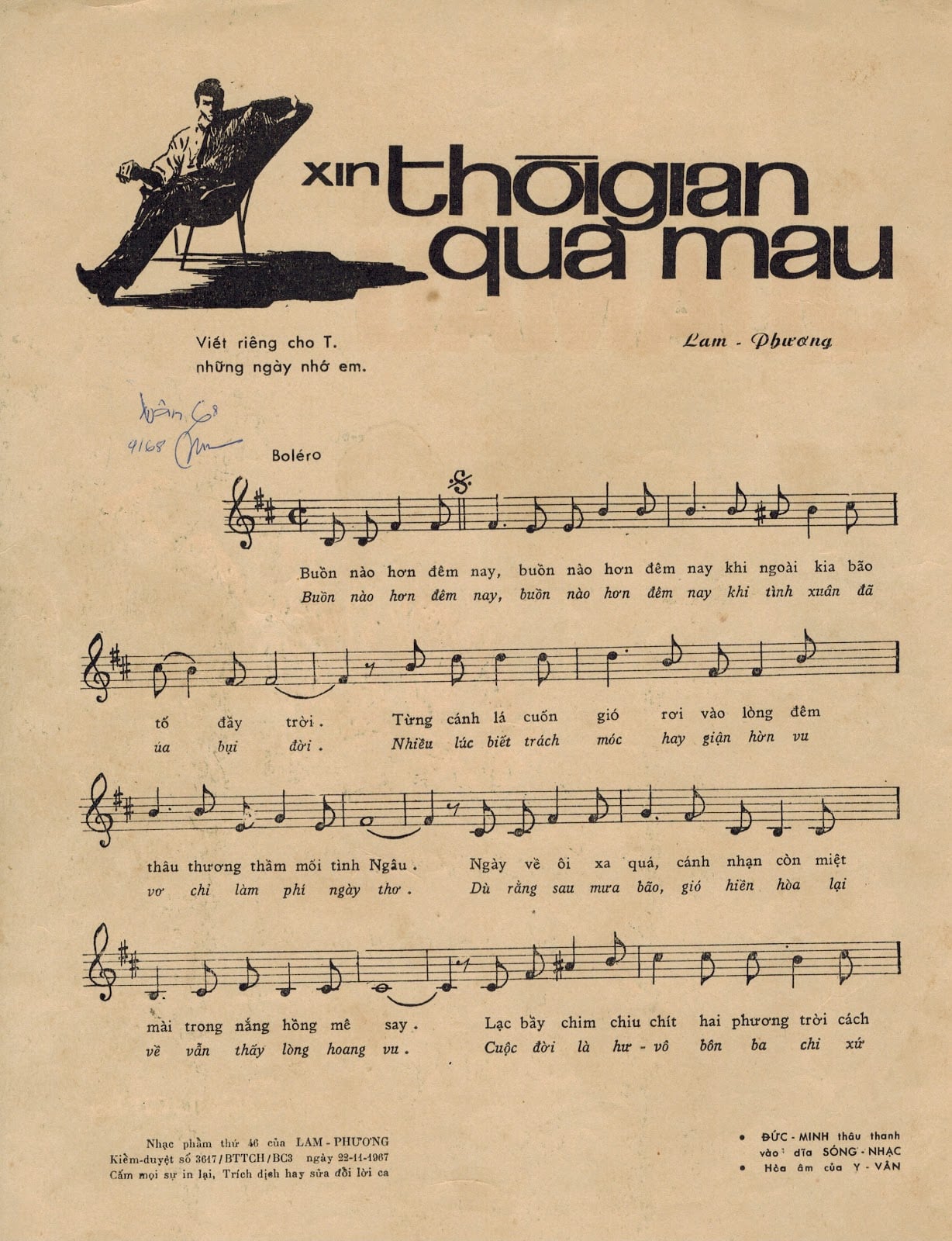 Sheet nhạc Xin thời gian qua mau - Trang 2