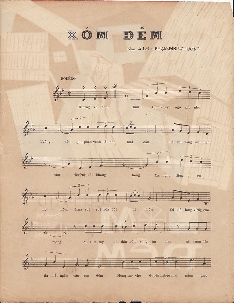 Sheet nhạc Xóm đêm - Trang 2