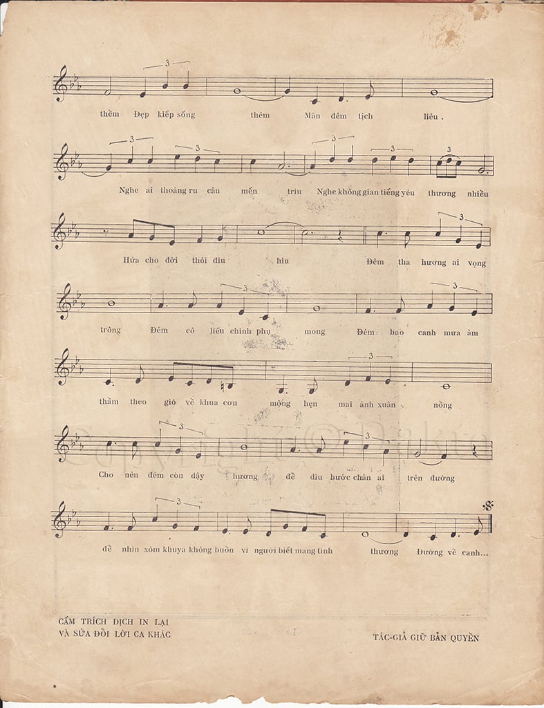 Sheet nhạc Xóm đêm - Trang 3