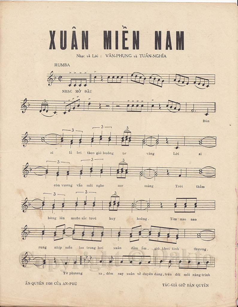 Sheet nhạc Xuân Miền Nam - Trang 2