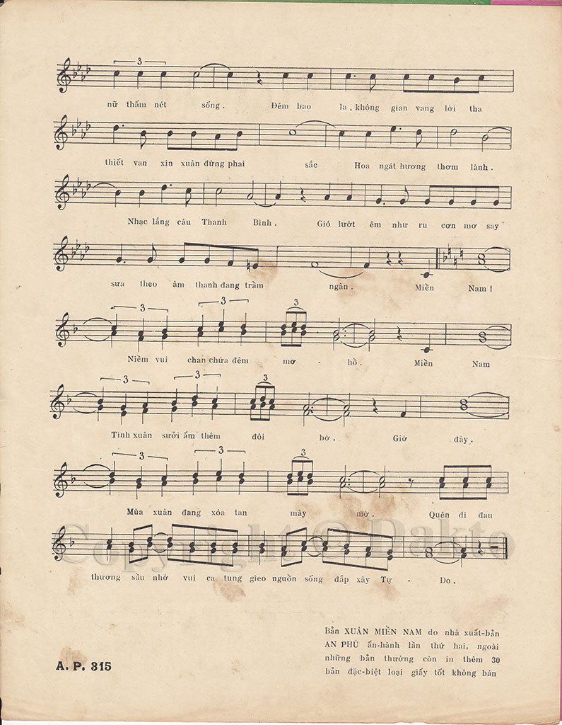 Sheet nhạc Xuân Miền Nam - Trang 3