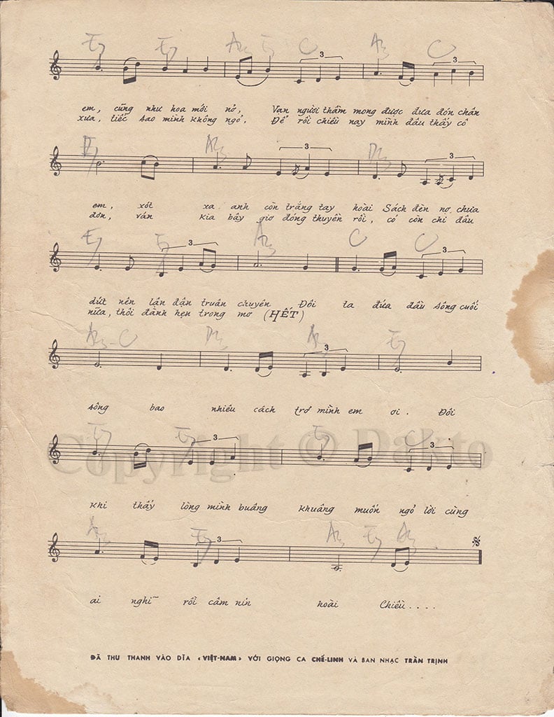 Sheet nhạc Yêu một mình - Trang 3