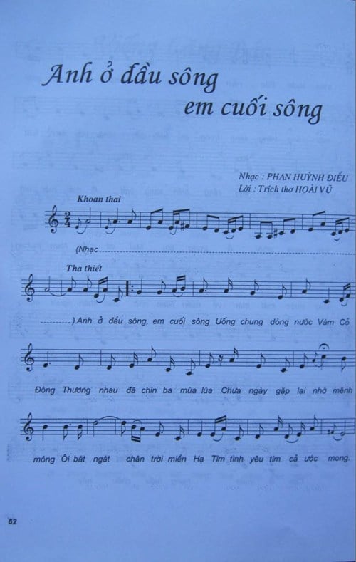 Sheet nhạc Anh ở đầu sông em cuối sông - Trang 1