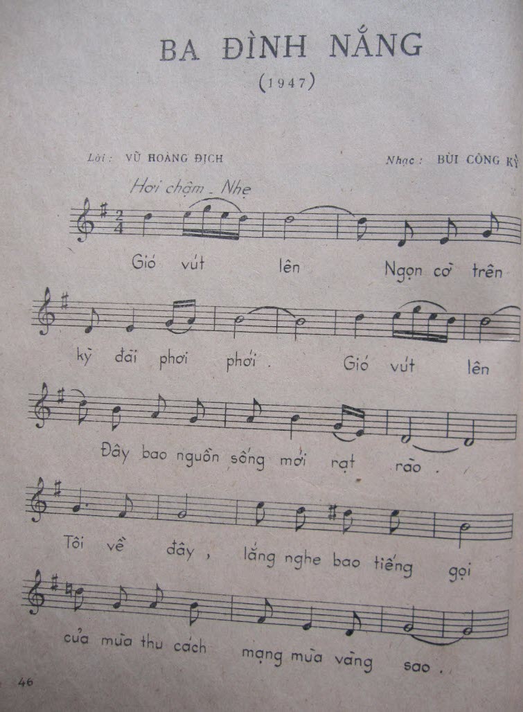 Sheet nhạc Ba Đình nắng - Trang 1