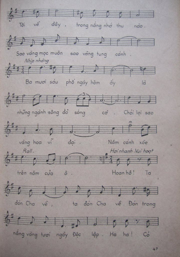 Sheet nhạc Ba Đình nắng - Trang 2