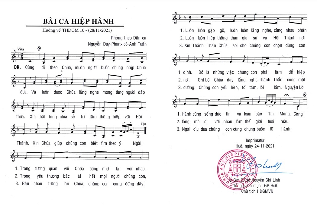 Sheet nhạc Bài ca hiệp hành - Trang 1