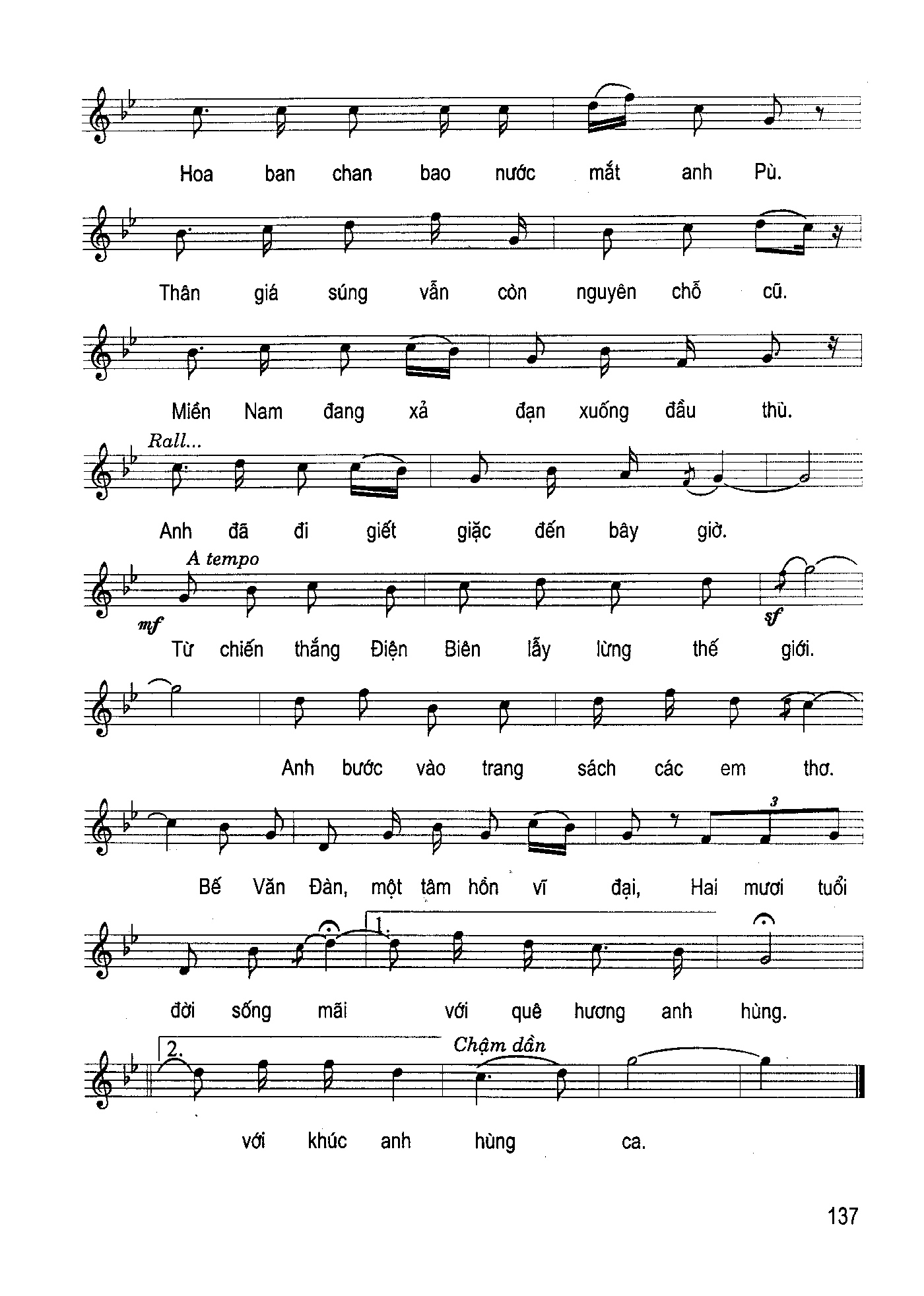 Sheet nhạc Bế Văn Đàn sống mãi - Trang 2