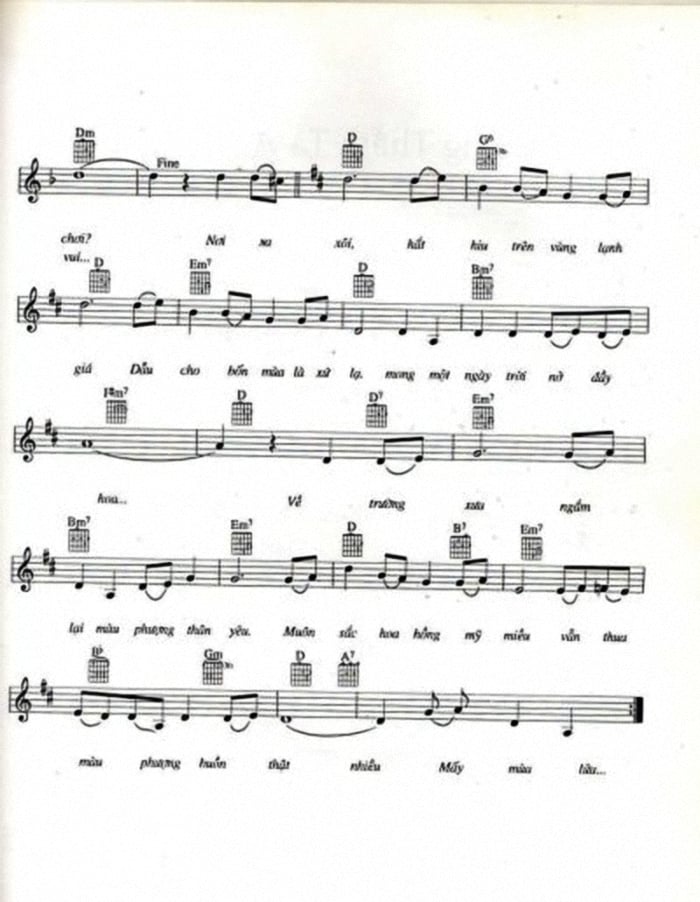 Sheet nhạc Cánh thư mùa hạ - Trang 2