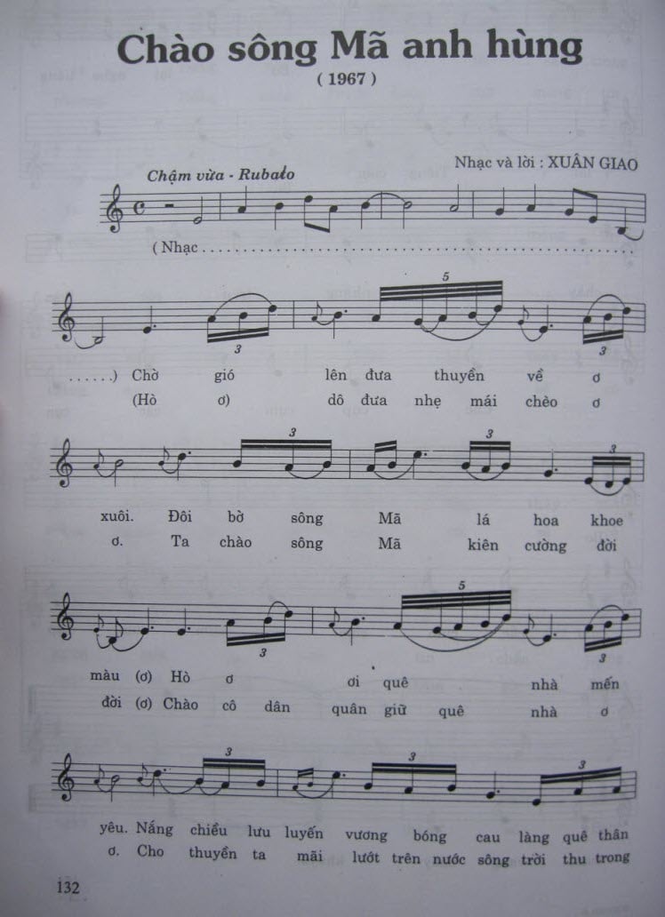 Sheet nhạc Chào sông Mã anh hùng - Trang 1