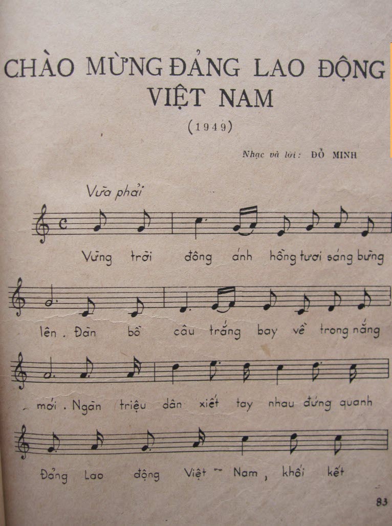 Sheet nhạc Chào mừng Đảng Lao động Việt Nam - Trang 1