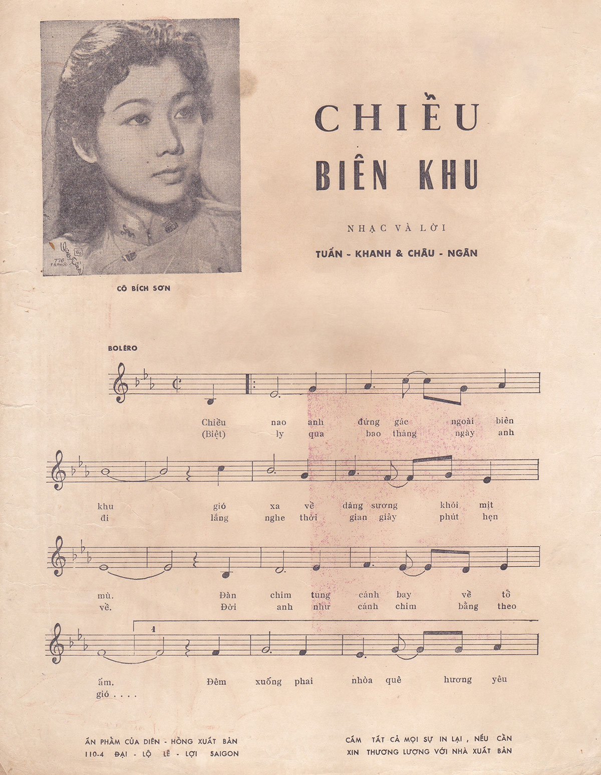 Sheet nhạc Chiều biên khu - Trang 2