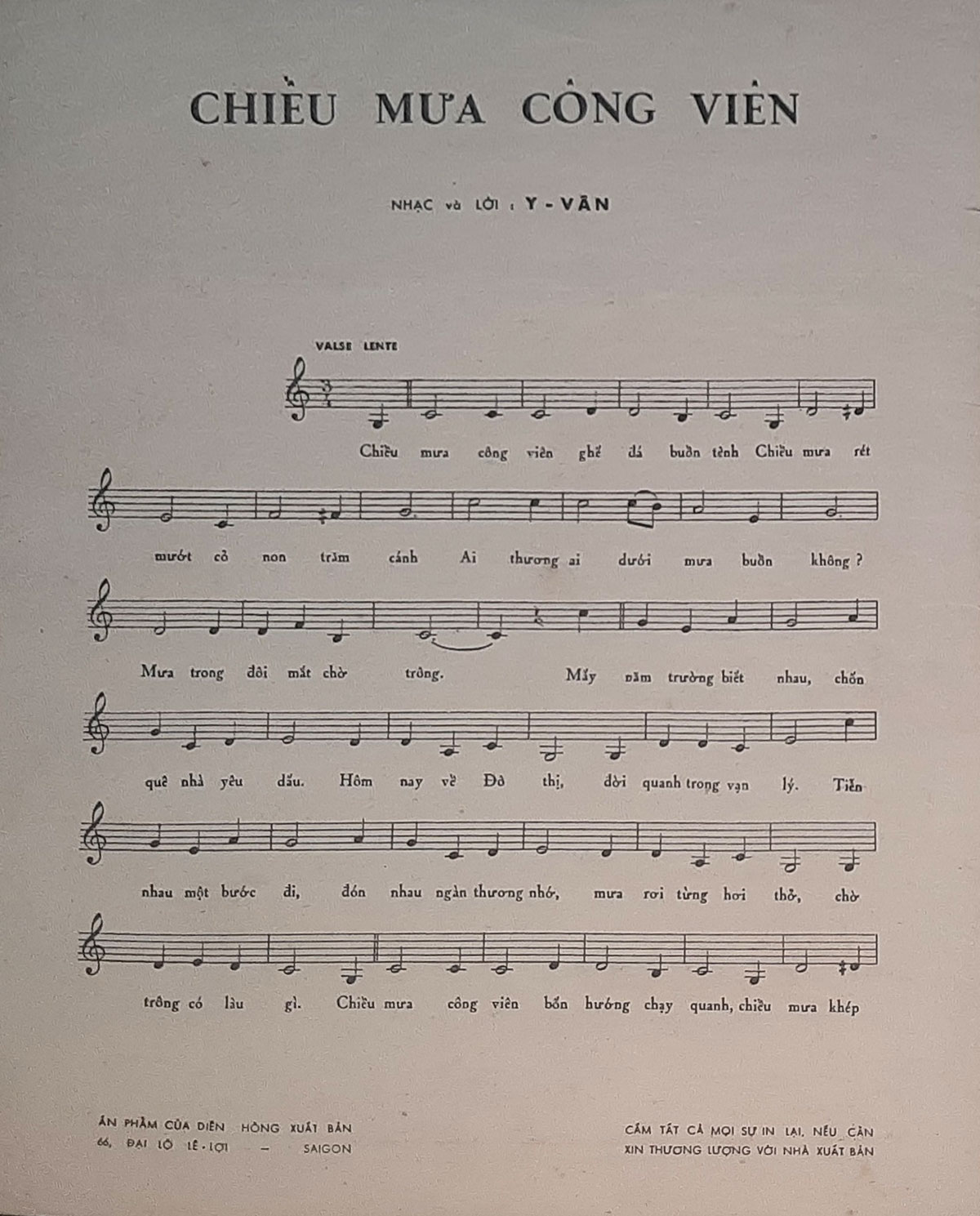 Sheet nhạc Chiều mưa công viên - Trang 2