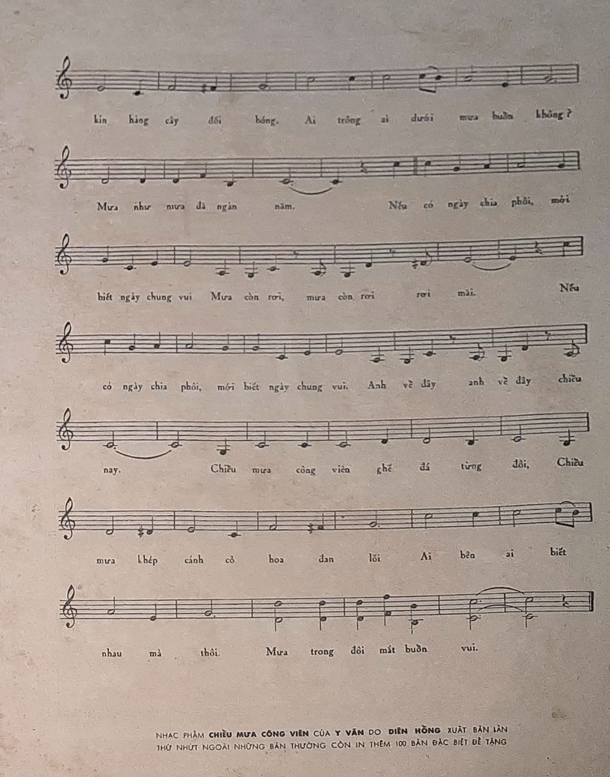 Sheet nhạc Chiều mưa công viên - Trang 3