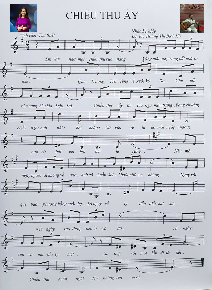 Sheet nhạc Chiều thu ấy - Trang 1