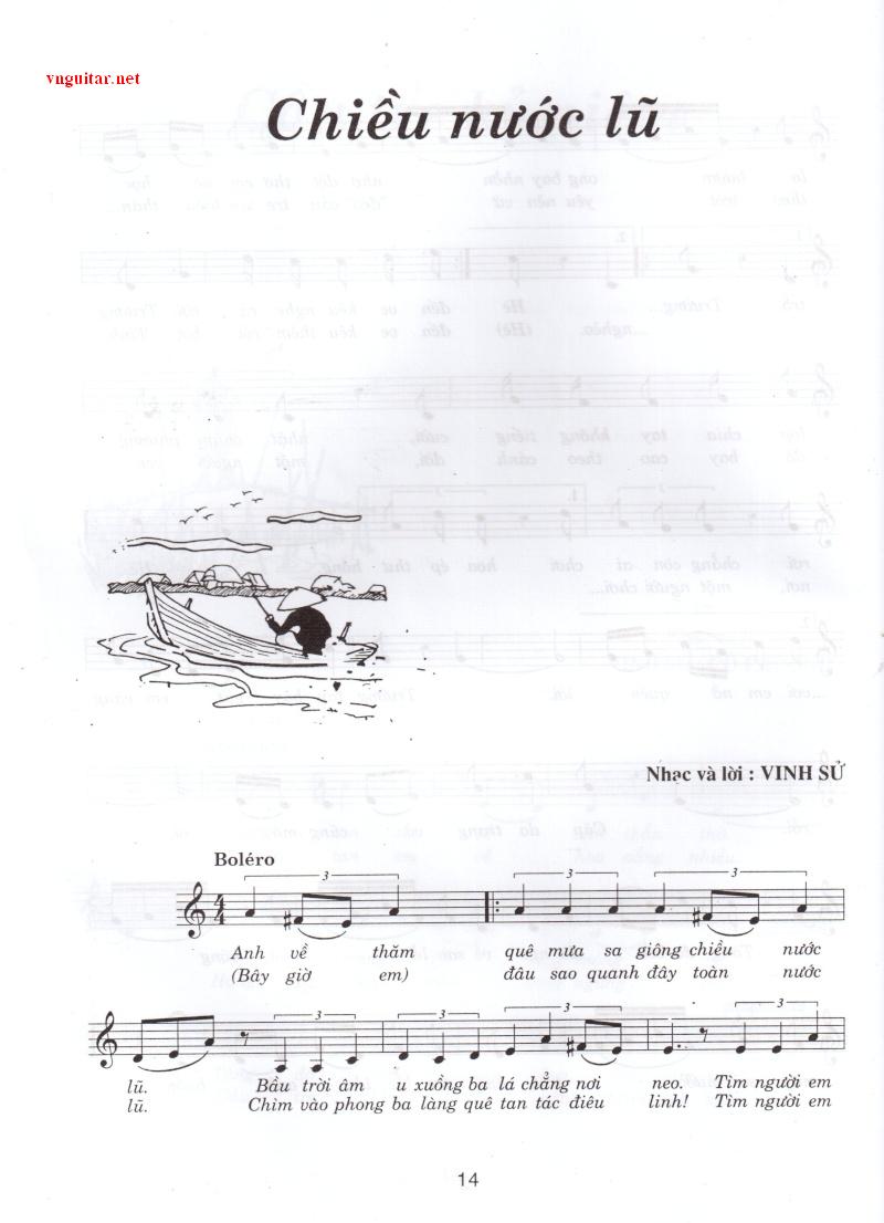 Chiều nước lũ Sheet Nhạc