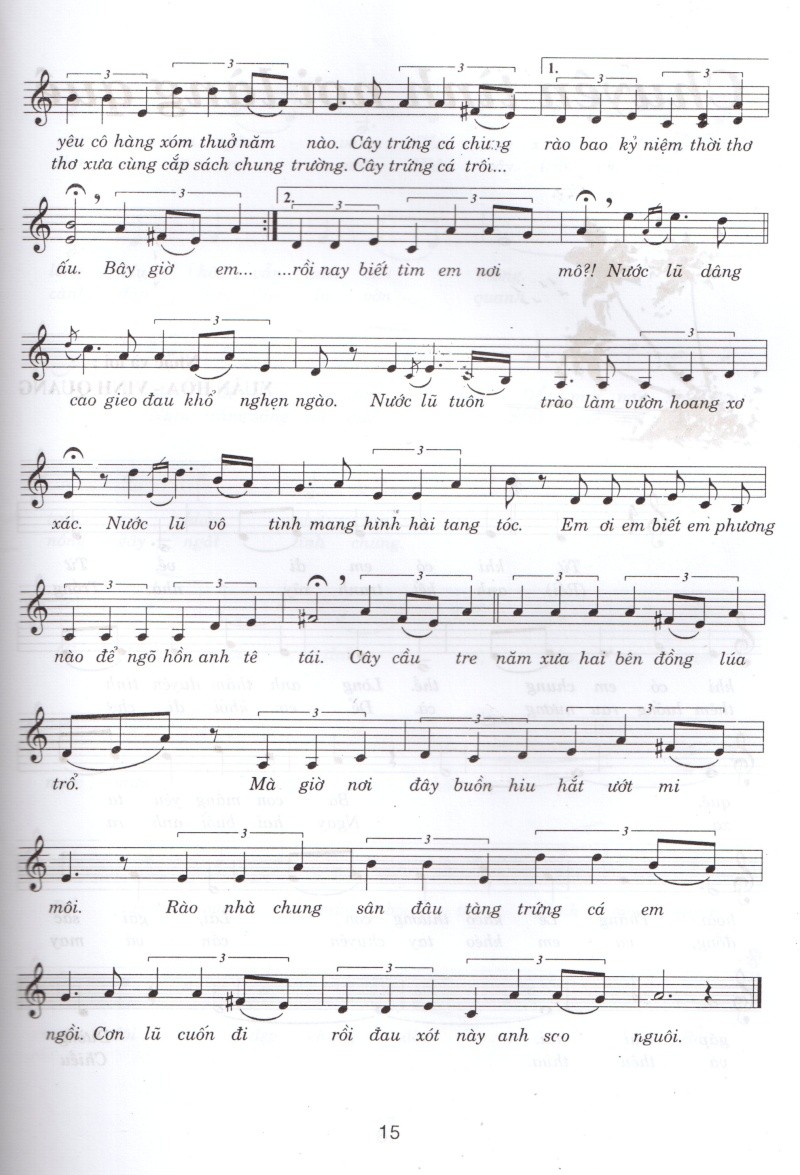 Sheet nhạc Chiều nước lũ - Trang 2